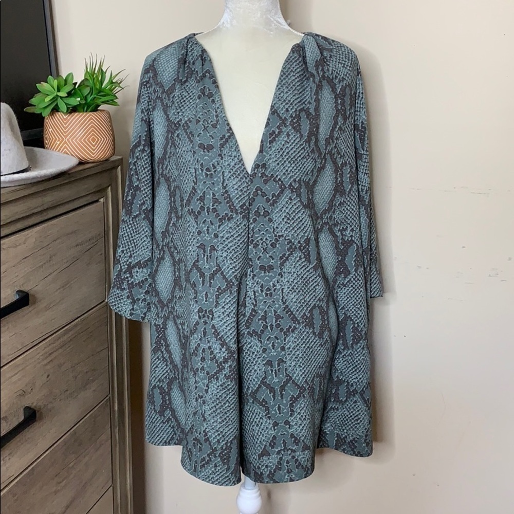 Olivaceous Snakeskin Python Print Romper - image 1